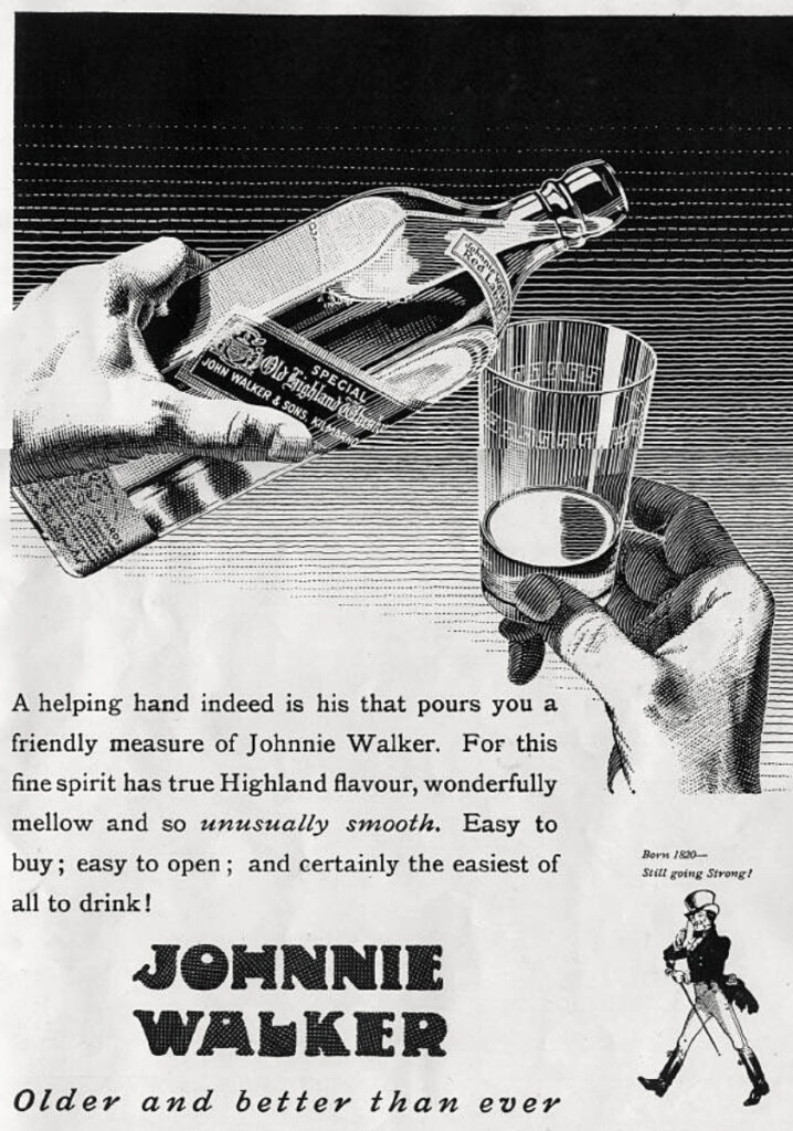 johnny walker ad from the 1920s